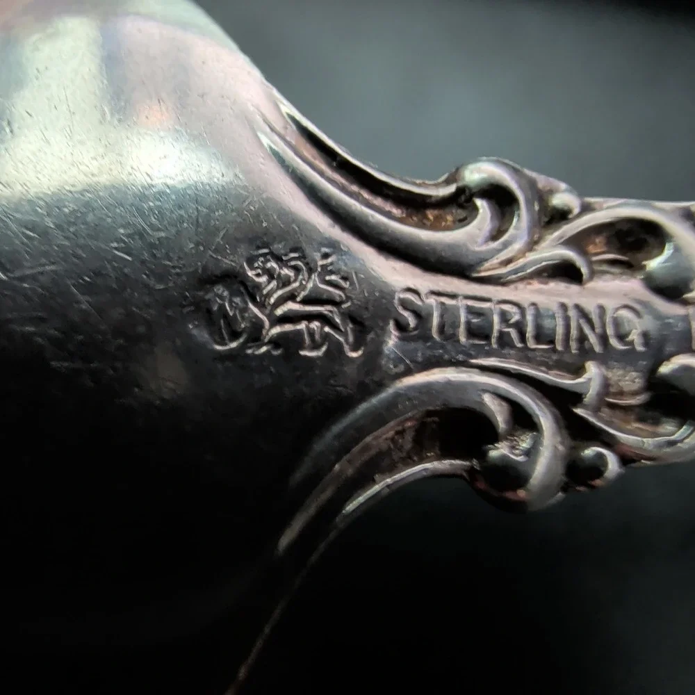 Gorham Louis  XV Sterling Silver Teaspoons Set 6 Monogram and dated Aug 7 1901